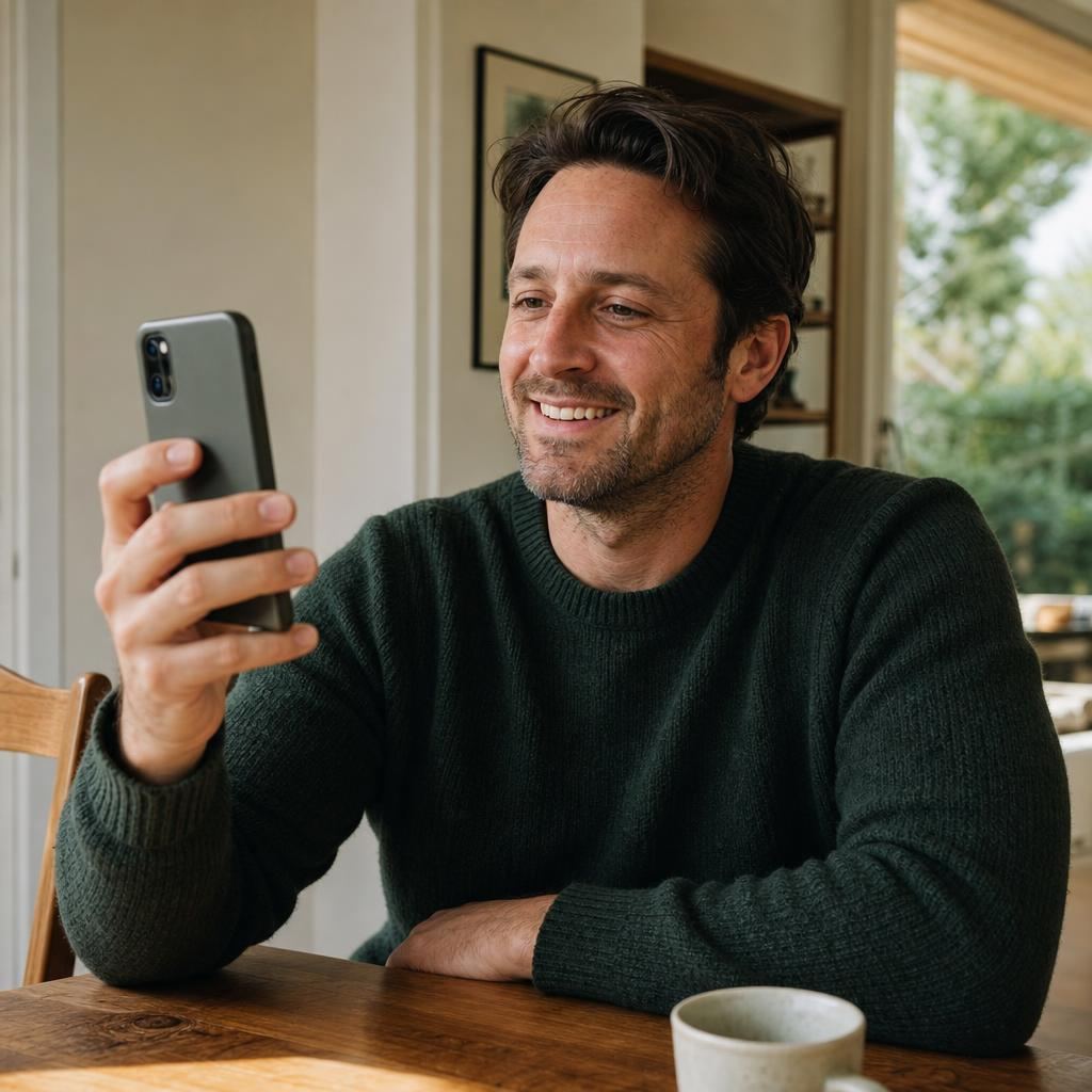 A member on a video call with their provider from home